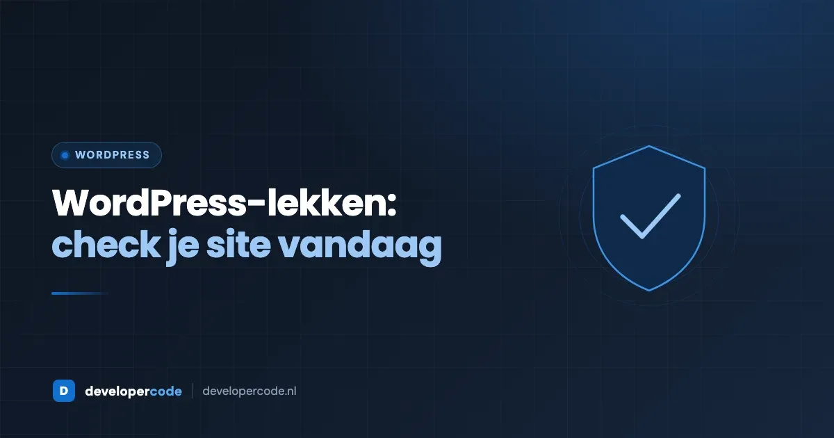 Schild als symbool voor het beveiligen van een WordPress-site na een beveiligingslek - Developercode