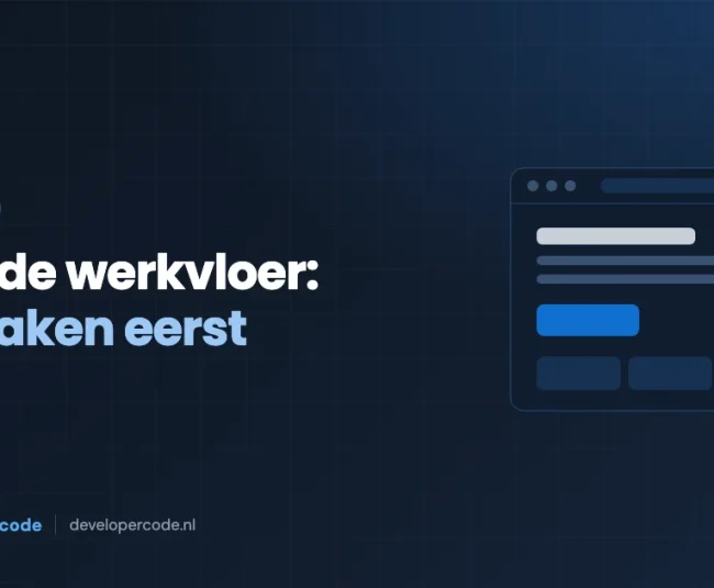 Browservenster als symbool voor AI-assistenten in kantoorsoftware, AI op de werkvloer - Developercode