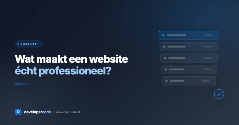 Wat maakt een professionele website echt professioneel?