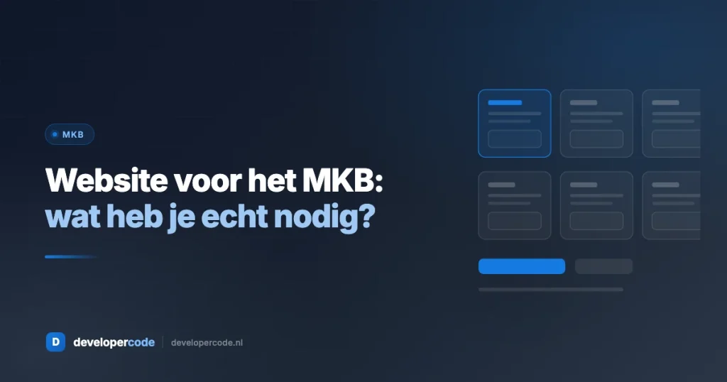 De paginastructuur die een MKB-website nodig heeft, van homepage tot contact