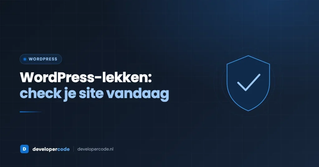 Schild als symbool voor het beveiligen van een WordPress-site na een beveiligingslek - Developercode
